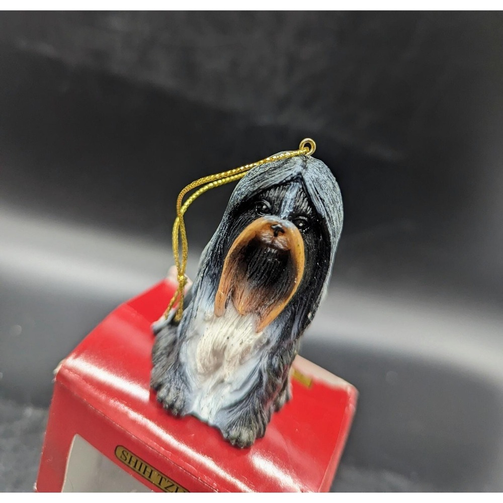 ACA Limited Edition Shih Tzu  Dog Christmas Ornament in Box‎ & Paper